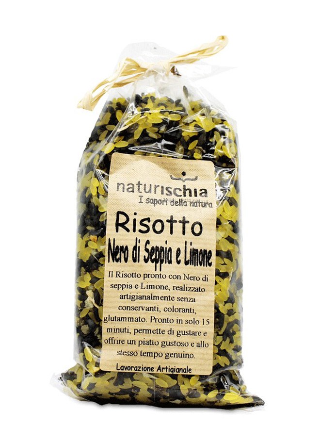 Risotto al nero di seppia e limone